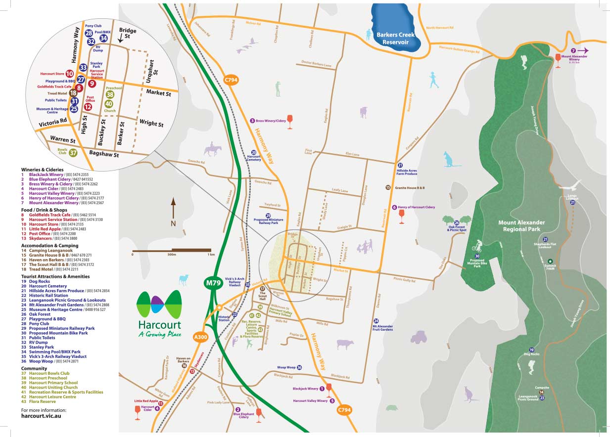 Harcourt 2016 Tourism Map